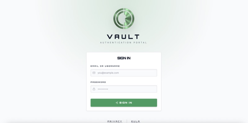 The Vault Authentication Portal